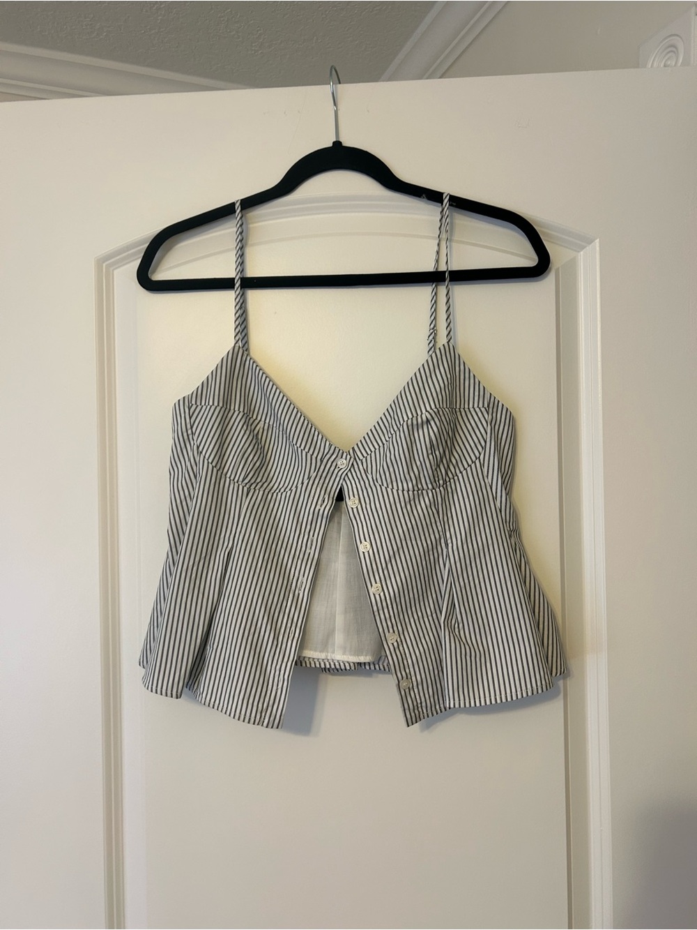 Navy and White Striped Tank Top